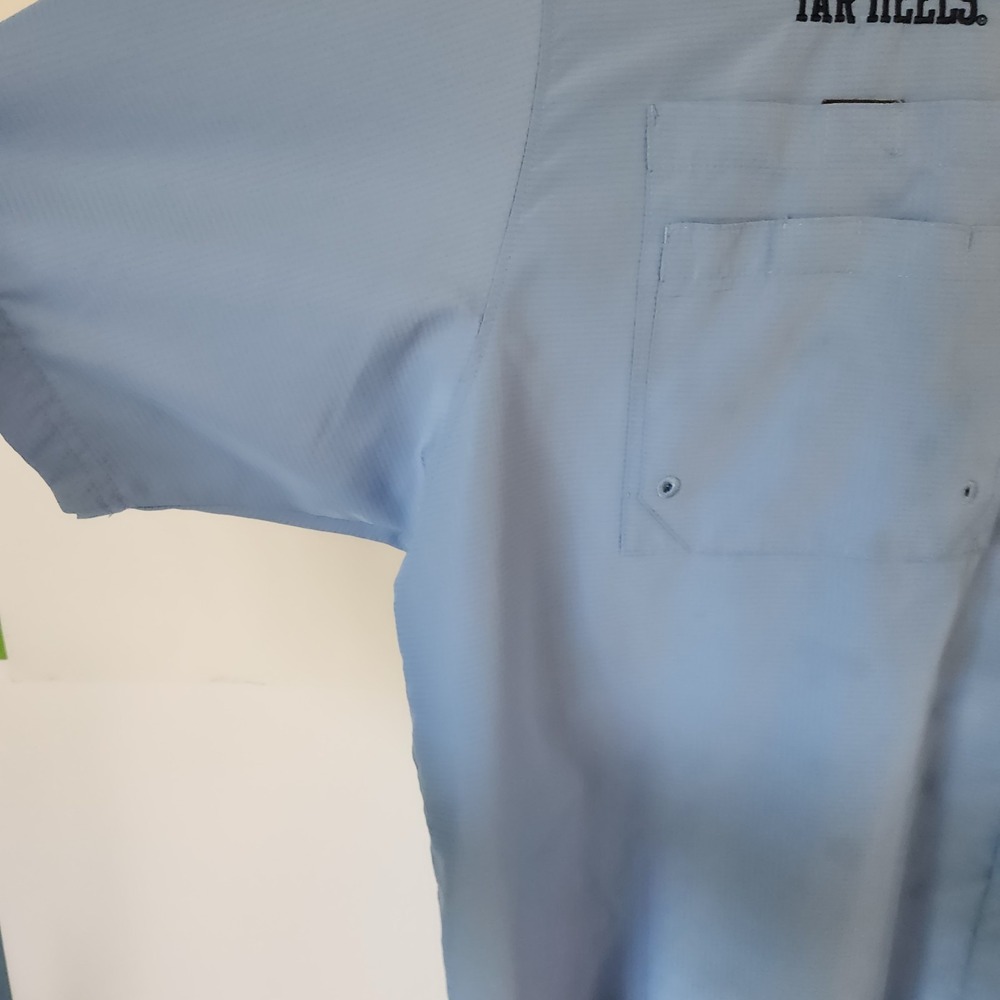 UNC Tar Heels Columbia-Style Fishing Shirt 2XL ProEdge Vented Light Blue - Picture 2 of 12